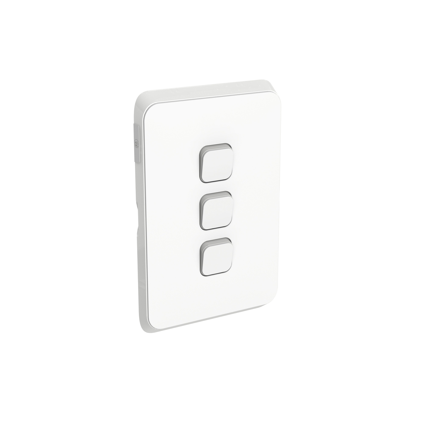 PDL383C-VW - PDL Iconic Cover Plate Switch 3Gang - Vivid White